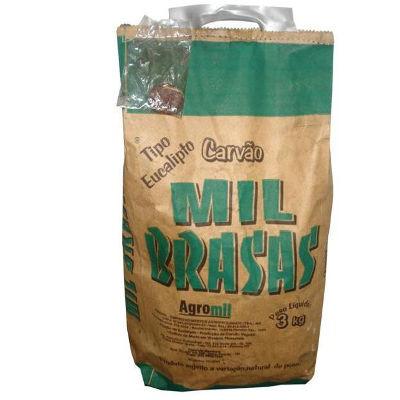 Carvão tipo eucalipto peneirado c/ acendedor 2,5kg