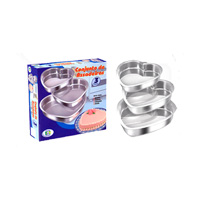 Assadeira coração polida  de aluminio N3 