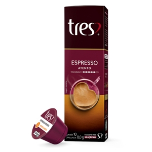 Cápsulas de café expresso atento 3 Corações 70g Cápsulas de café expresso atento 3 Corações 70g