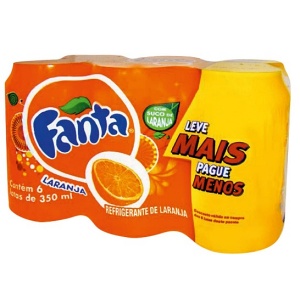 Fanta Laranja lata 350ml. (pacote c 6 unid.) Fanta Laranja lata 350ml. (pacote c 6 unid.)