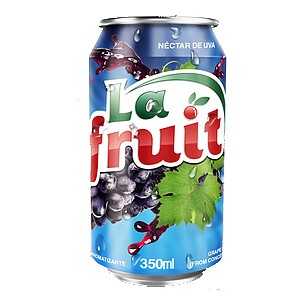 Suco pronto de uva lata La fruit 350ml Suco pronto de uva lata La fruit 350ml