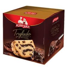 Panettone c/ gotas de chocolate e recheio trufado Casa Suiça 550g