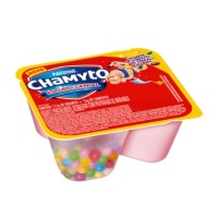 Iogurte parcialmente desnatado Chamyto morango com confeitos de cereal 130g Iogurte parcialmente desnatado Chamyto morango com confeitos de cereal 130g