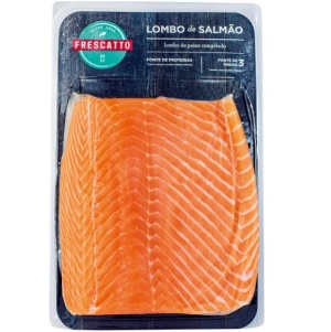 Lombo de salmão com pele congelado Frescatto 500g Lombo de salmão com pele congelado Frescatto 500g