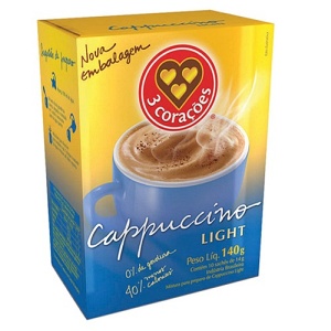 Cappuccino light 3 Corações em sachê 10x14g Cappuccino light 3 Corações em sachê 10x14g