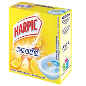 Pedra sanitária Harpic Frescor Cítrico 25g. Pedra sanitária Harpic Frescor Cítrico 25g.