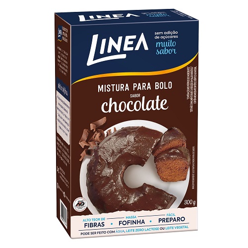 Mistura Para Bolo Linea Chocolate Zero Açúcar 300g Mistura Para Bolo Linea Chocolate Zero Açúcar 300g