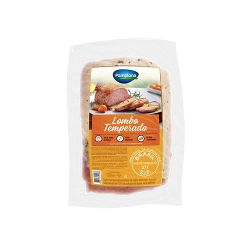 Lombo Suíno Temperado Pamplona 700g Lombo Suíno Temperado Pamplona 700g
