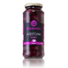 Azeitona preta com caroço Azapa Imperador 500g.